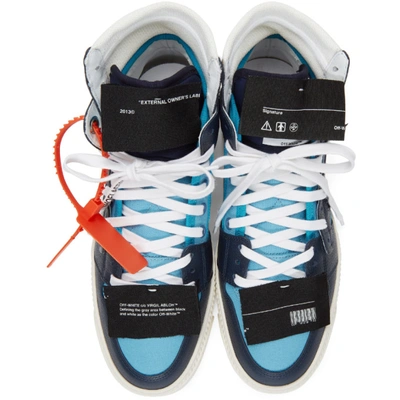 Shop Off-white Blue And Navy 3.0 Off-court Sneakers In 3000 Blue