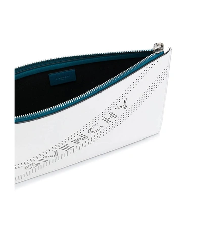 Shop Givenchy Preforated Medium Pouch In White