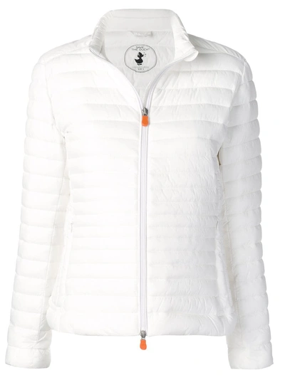 Shop Save The Duck Schmale Steppjacke - Weiss In White