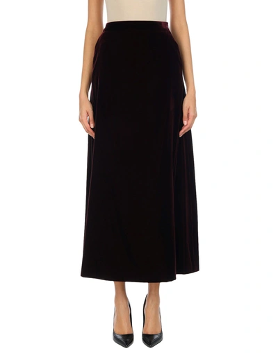 Shop Roberto Cavalli Maxi Skirts In Deep Purple