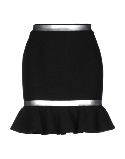 Shop Moschino Knee Length Skirts In Silver