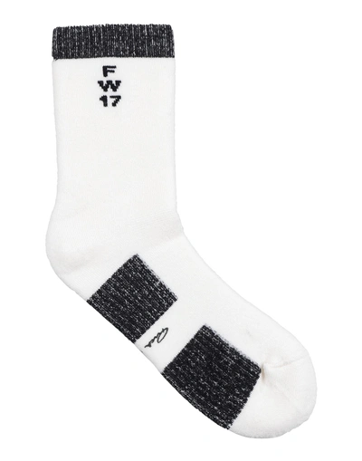 Shop Rick Owens Short Socks In Ivory