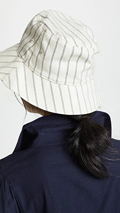 Shop Rag & Bone Ellis Bucket Hat In Ivory Stripe