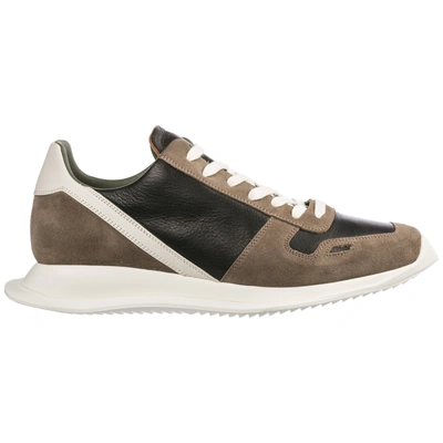 Shop Rick Owens Men's Shoes Suede Trainers Sneakers In Grey