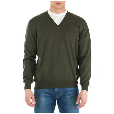 Shop Dior Men's V Neck Jumper Sweater Pullover In Green
