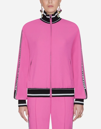 Shop Dolce & Gabbana Viscose Sweatshirt In Fuchsia