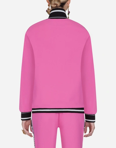 Shop Dolce & Gabbana Viscose Sweatshirt In Fuchsia
