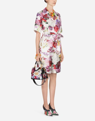 Shop Dolce & Gabbana Printed Silk Shirt In Floral Print