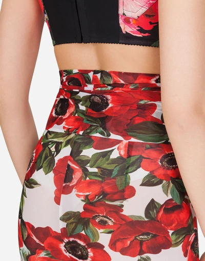Shop Dolce & Gabbana Anemone-print Jersey Leggings In Floral Print
