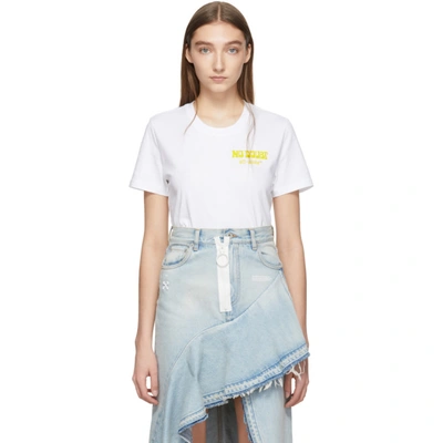Shop Off-white White Crumbling Woman Casual T-shirt In White/multi
