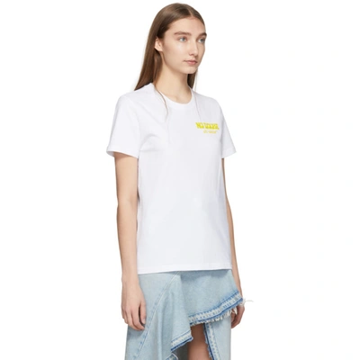 Shop Off-white White Crumbling Woman Casual T-shirt In White/multi