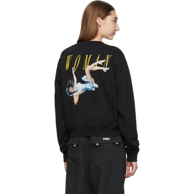 Shop Off-white Black Crumbling Woman Sweatshirt In Black/multi