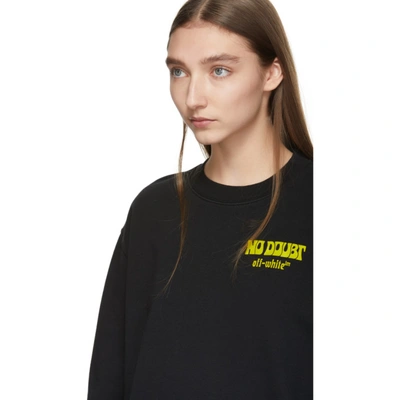 Shop Off-white Black Crumbling Woman Sweatshirt In Black/multi
