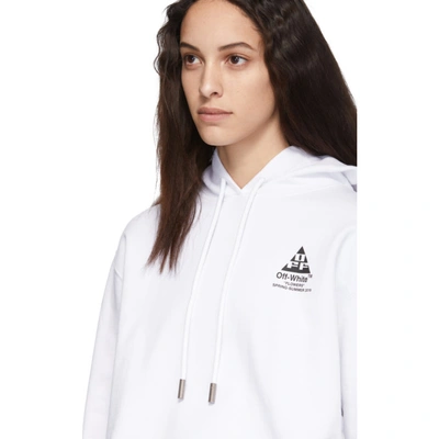Shop Off-white White And Black Cotton Hoodie In White/black