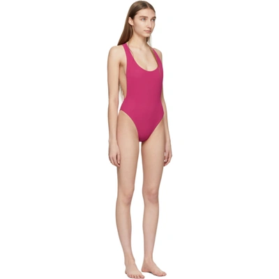 Shop Off-white Pink Cannette Cross Bodysuit In Fuchsia