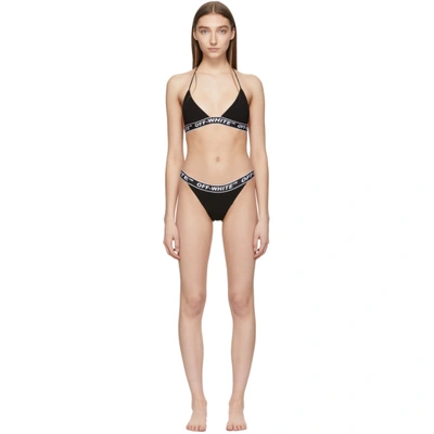 Shop Off-white Black Cannette Industrial Bikini In Black/white