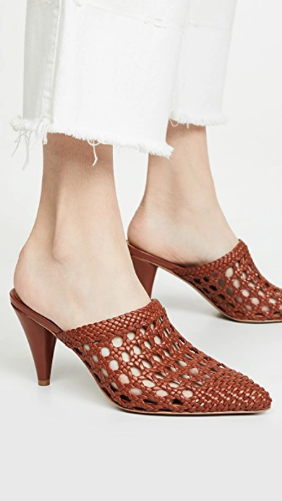 Shop Veronica Beard Jaqlyn Mules In Desert Red