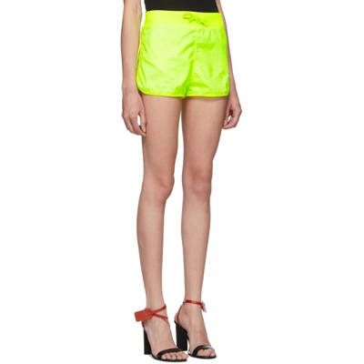 Shop Off-white Yellow Sporty Shorts In Fluo Yellow