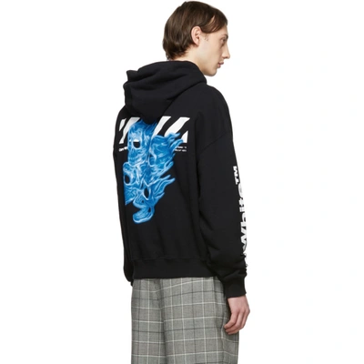 Shop Off-white Black Oversized Diag Skulls Hoodie