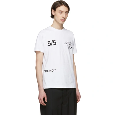 Shop Off-white White Wars Skinny T-shirt In 0188 Wht/mu