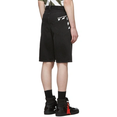 Shop Off-white Black Slim Shorts In 8601 Vt.blk