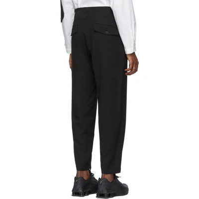 Shop Yohji Yamamoto Black Zipper Pocket Trousers