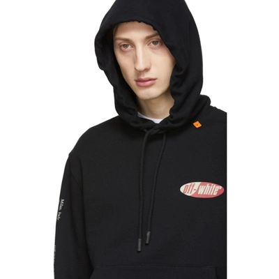 Shop Off-white Black And Red Diag Logo Hoodie In 1020 Blkred