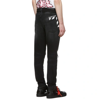 Shop Off-white Black Slim Low Crotch Jeans