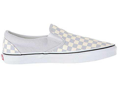 grey dawn and white checkered vans