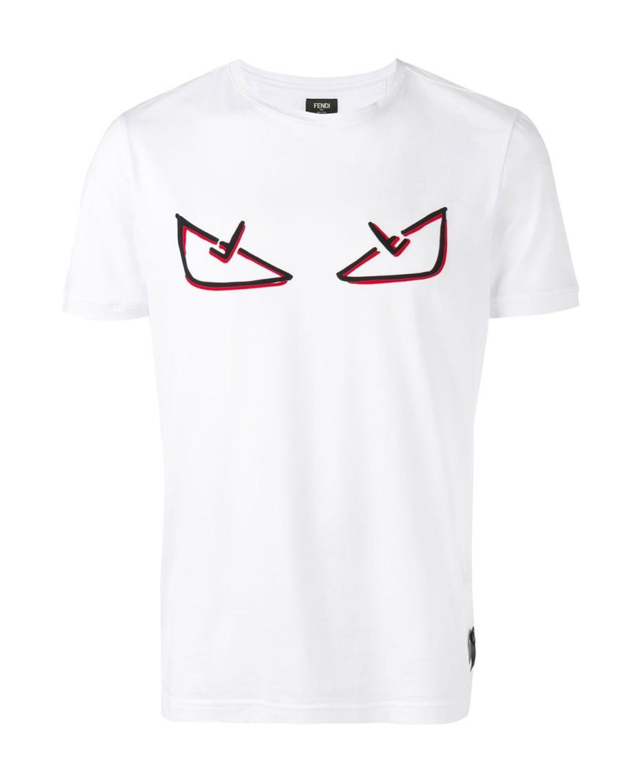Fendi Monster Eyes T-shirt In F0qa0 White | ModeSens