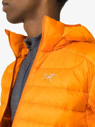Shop Arc'teryx Orange Cerium Padded Jacket In 110 - Orange