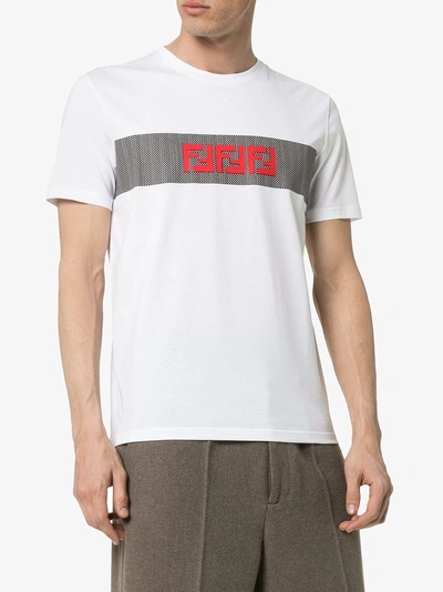 Shop Fendi T-shirt Mit Ff-streifen In F0znm