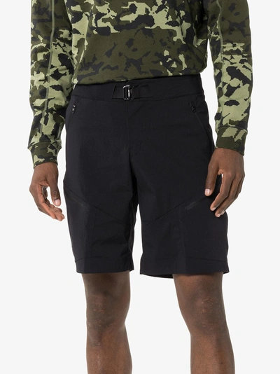 Shop Arc'teryx Black Palisade Belted Cargo Shorts