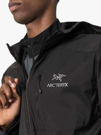 Shop Arc'teryx Black Squamish Hooded Jacket