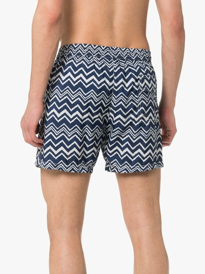 Shop Missoni Zigzag Printed Swim Shorts In 108 - Multicoloured