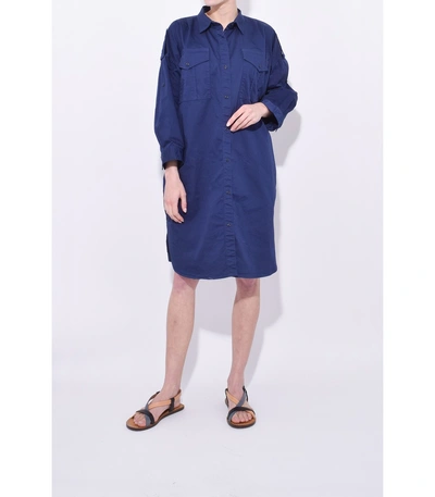 Shop Alex Mill Military Shirt Dress In Navy