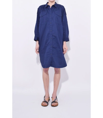 Shop Alex Mill Military Shirt Dress In Navy