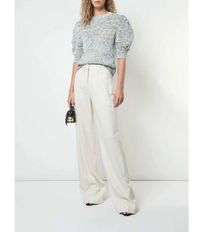 Shop Adam Lippes Stretch Wide Leg Pants In Ivory