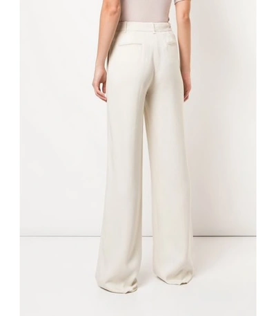 Shop Adam Lippes Stretch Wide Leg Pants In Ivory