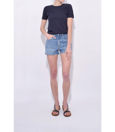 Shop Alex Mill Modal Shrunken Tee In Navy