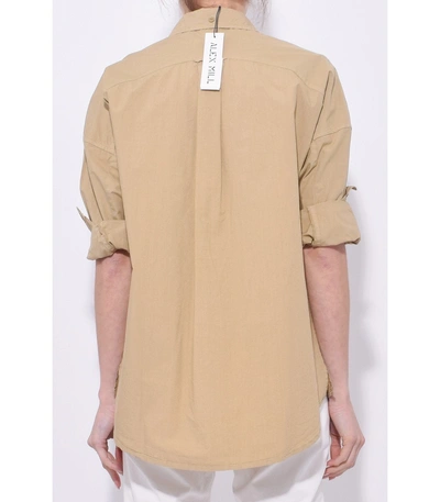 Shop Alex Mill Oversized Garment Dyed Shirt In Khaki