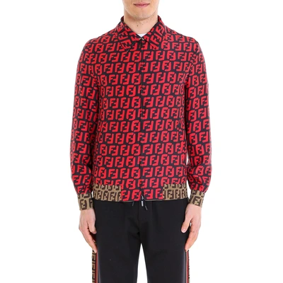 Shop Fendi Ff Printed Reversible Jacket In Multi