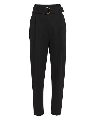 Shop A.l.c Diego Tapered Paperbag Trousers In Black