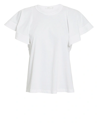 Shop A.l.c . Carrie Ruffled Jersey T-shirt In White