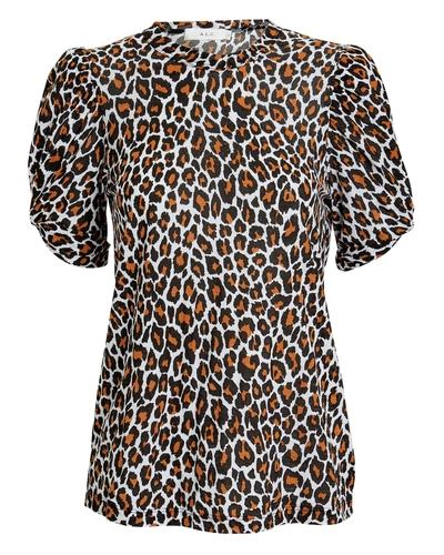 Shop A.l.c Kati Leopard Puff Sleeve T-shirt