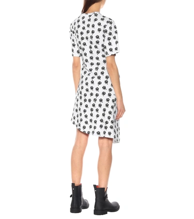 Shop Kenzo Floral Cotton Jersey Dress In White