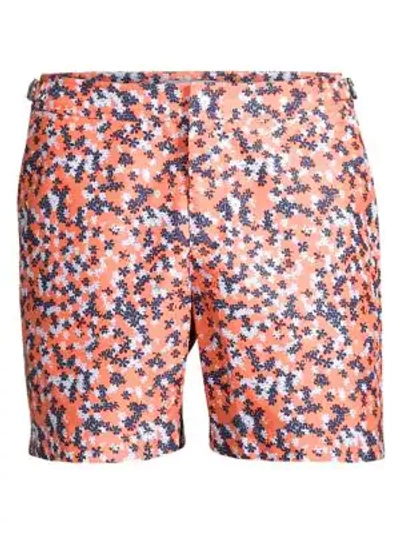 Shop Orlebar Brown Bulldog Ninfea Board Shorts In Hot Coral