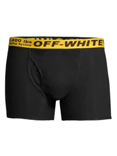Shop Off-white 3-pack Stretch Cotton Boxer Shorts In Black