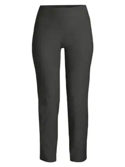 Shop Eileen Fisher Slim Ankle Trousers In Graphite