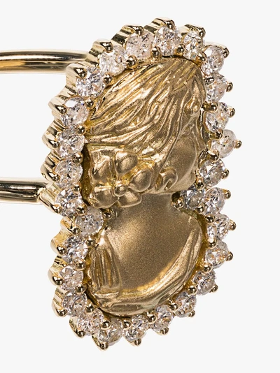 Shop Anissa Kermiche 18k Yellow Gold Madame Roland Diamond Ring In Metallic